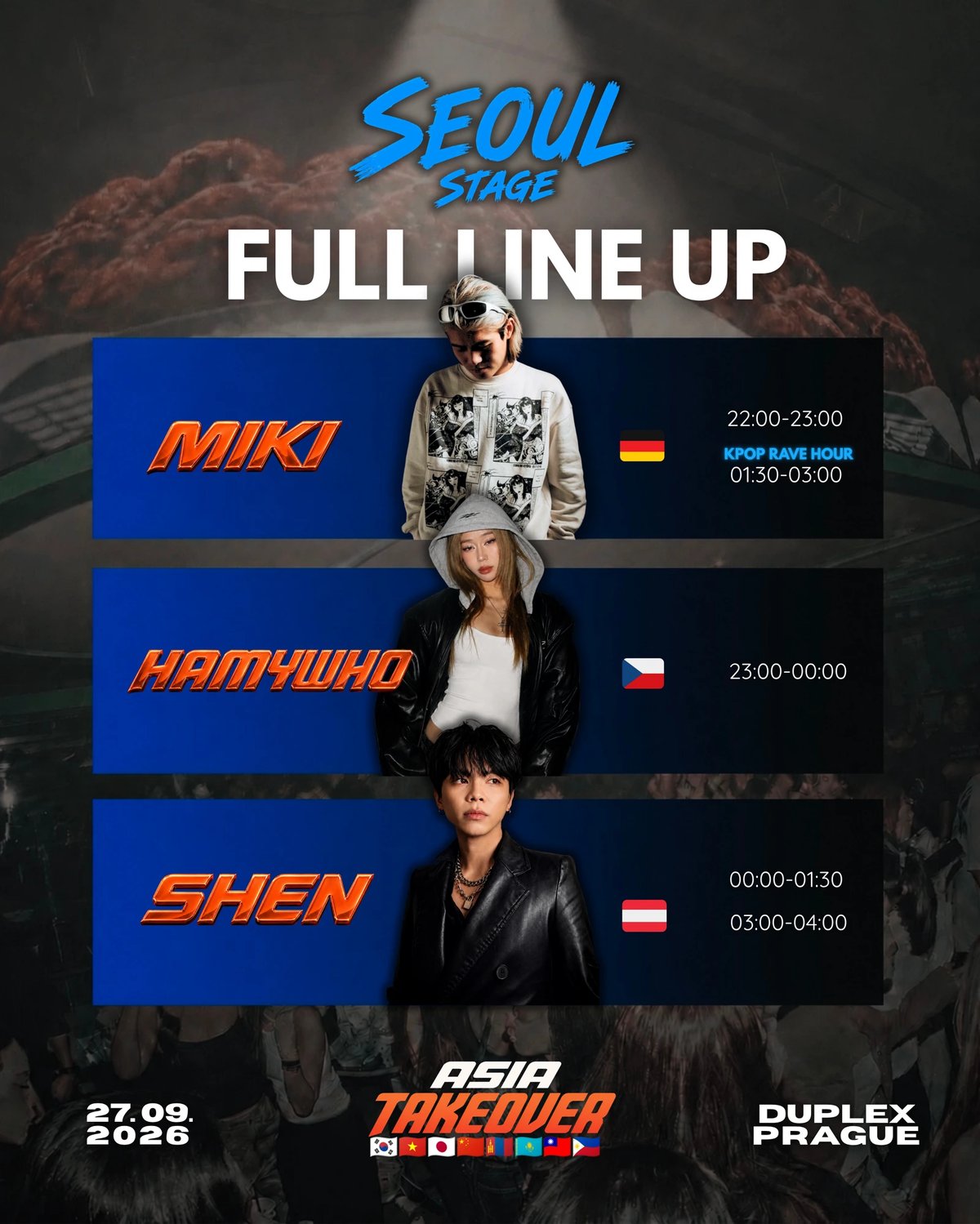 Seoul stage — full lineup